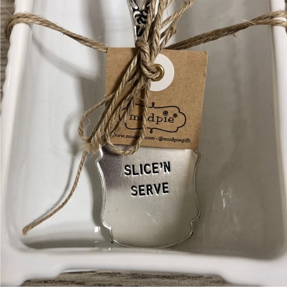 Mud Pie Can-Berry Dish 2 Piece Set Ceramic & Silver Cranberry Turkey Dressing - Picture 6 of 9